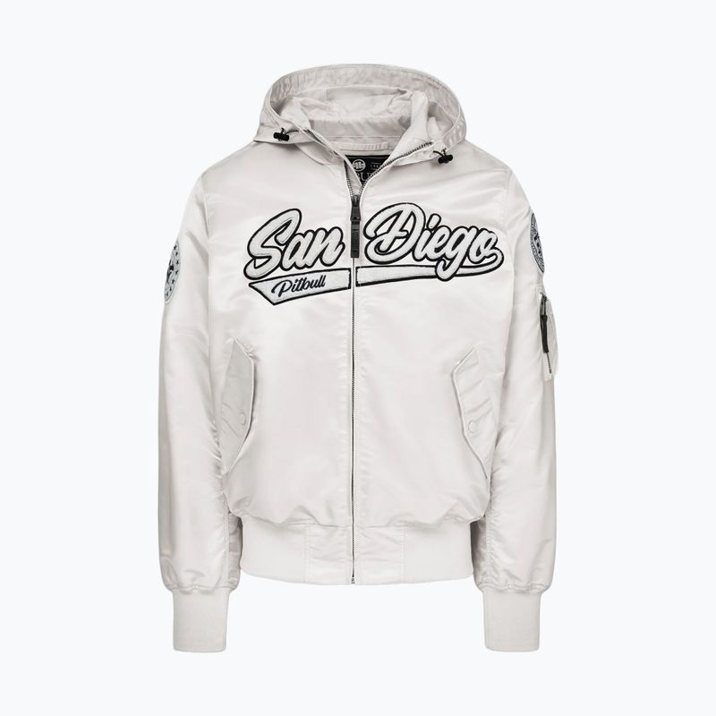 Men's jacket Pitbull Aero Flight Hooded off white 5