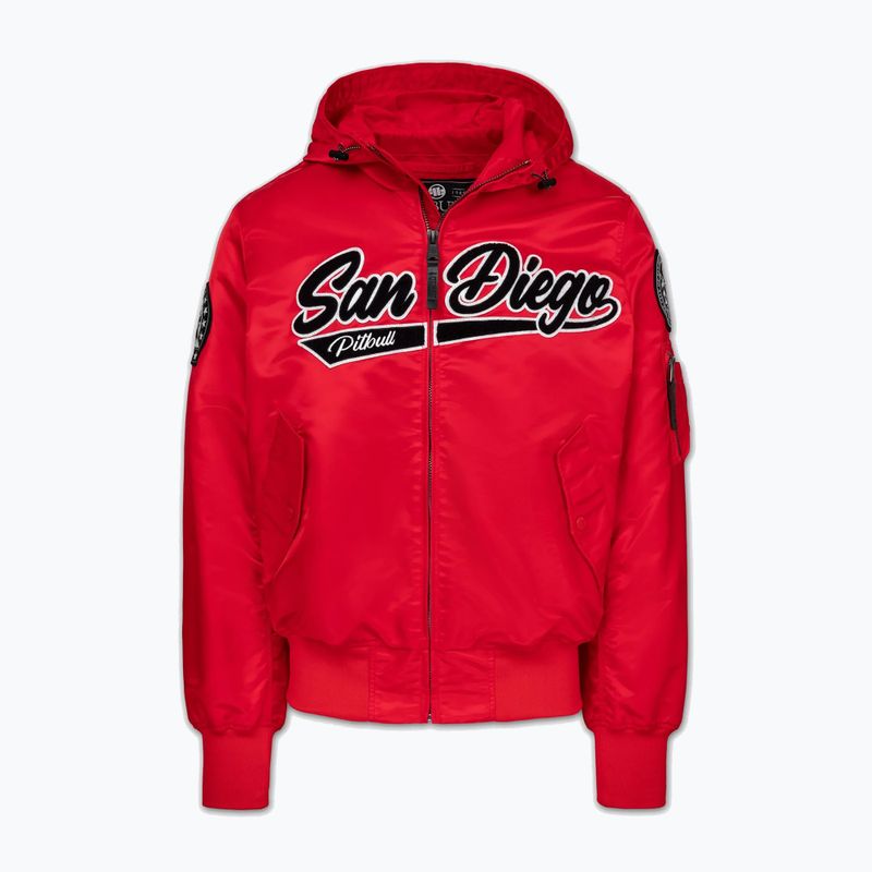 Men's jacket Pitbull Aero Flight Hooded fluo/red 5