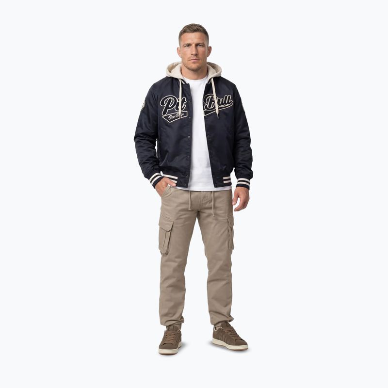 Men's jacket Pitbull Mason San Diego Baseball Hooded dark navy/beige 2