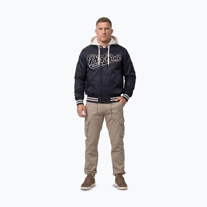 Men's jacket Pitbull Mason San Diego Baseball Hooded dark navy/beige 3