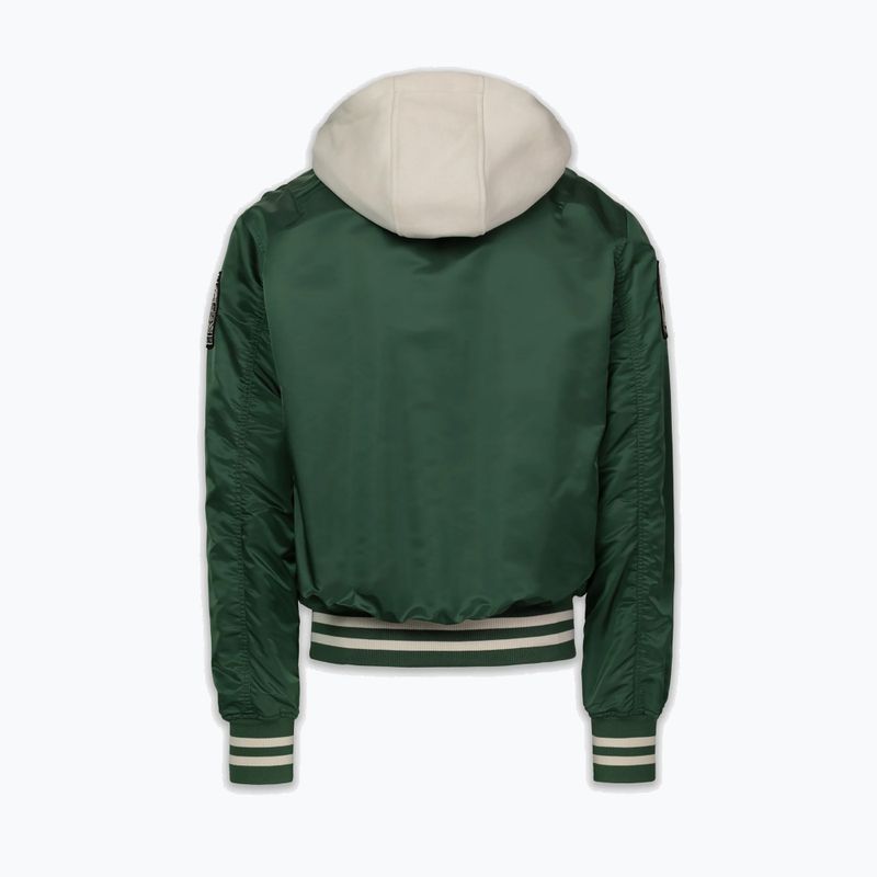 Men's jacket Pitbull Mason San Diego Baseball Hooded bottle green/beige 5