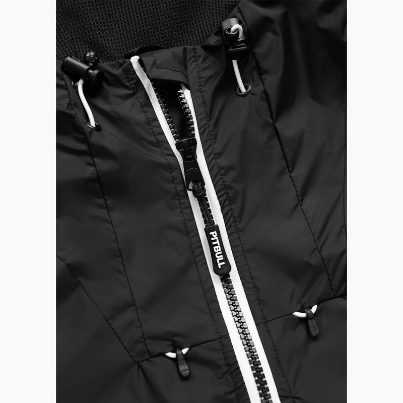 Women's jacket Pitbull Aaricia Stripes Nylon Hooded black 5