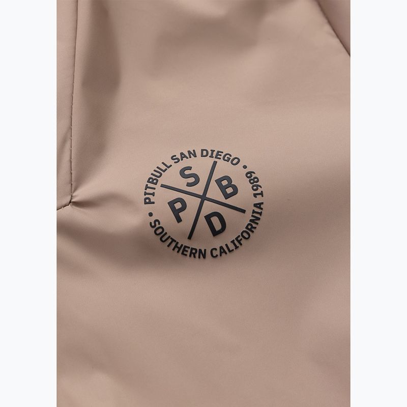 Women's jacket Pitbull Aaricia Stripes Nylon Hooded dark sand 7