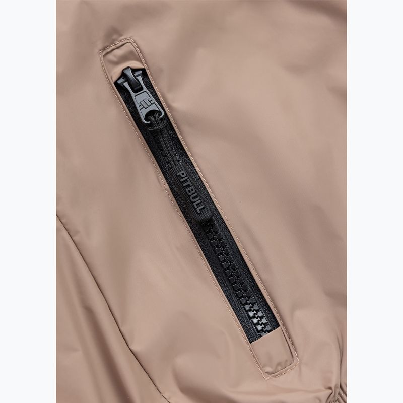 Women's jacket Pitbull Aaricia Stripes Nylon Hooded dark sand 10