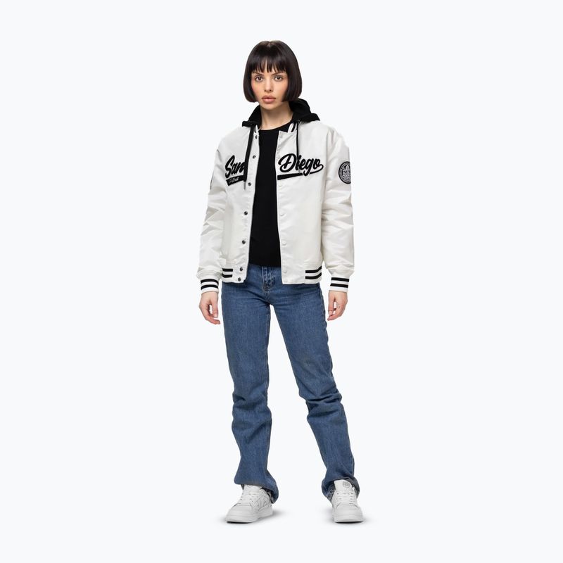 Women's jacket Pitbull Angela San Diego Hooded Varsity off white 2