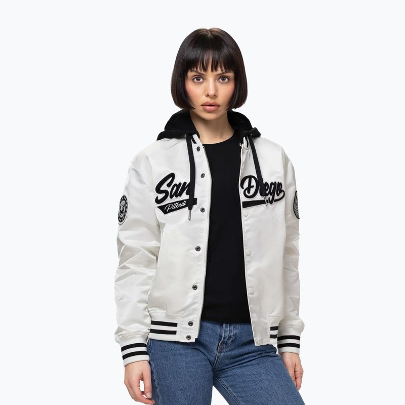 Women's jacket Pitbull Angela San Diego Hooded Varsity off white 3