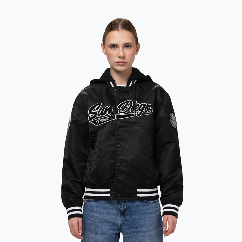 Women's jacket Pitbull Angela San Diego Hooded Varsity black
