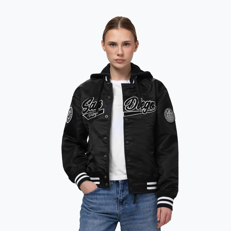 Women's jacket Pitbull Angela San Diego Hooded Varsity black 4