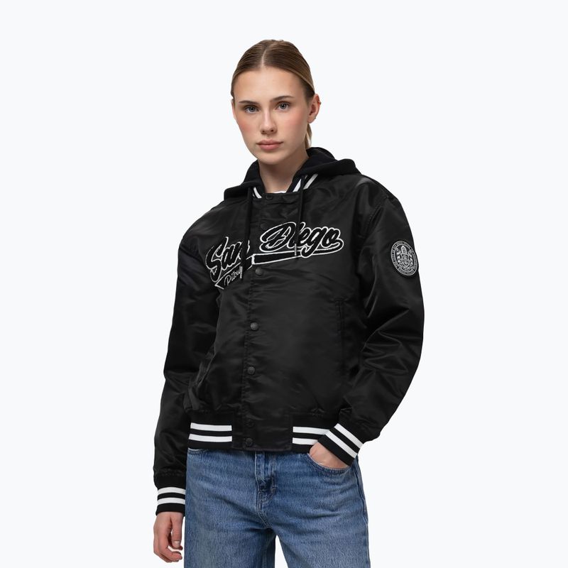 Women's jacket Pitbull Angela San Diego Hooded Varsity black 5