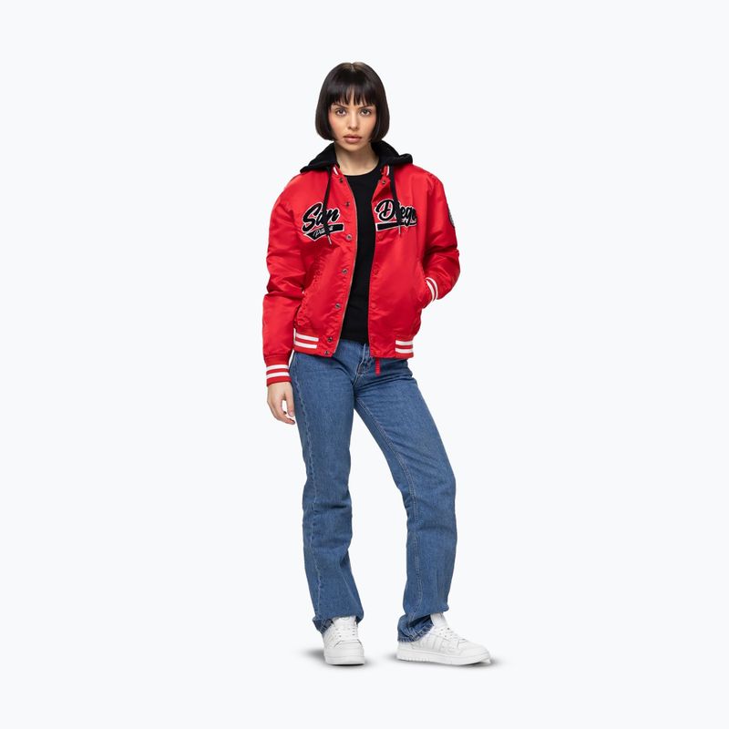 Women's jacket Pitbull Angela San Diego Hooded Varsity fluo/red 2