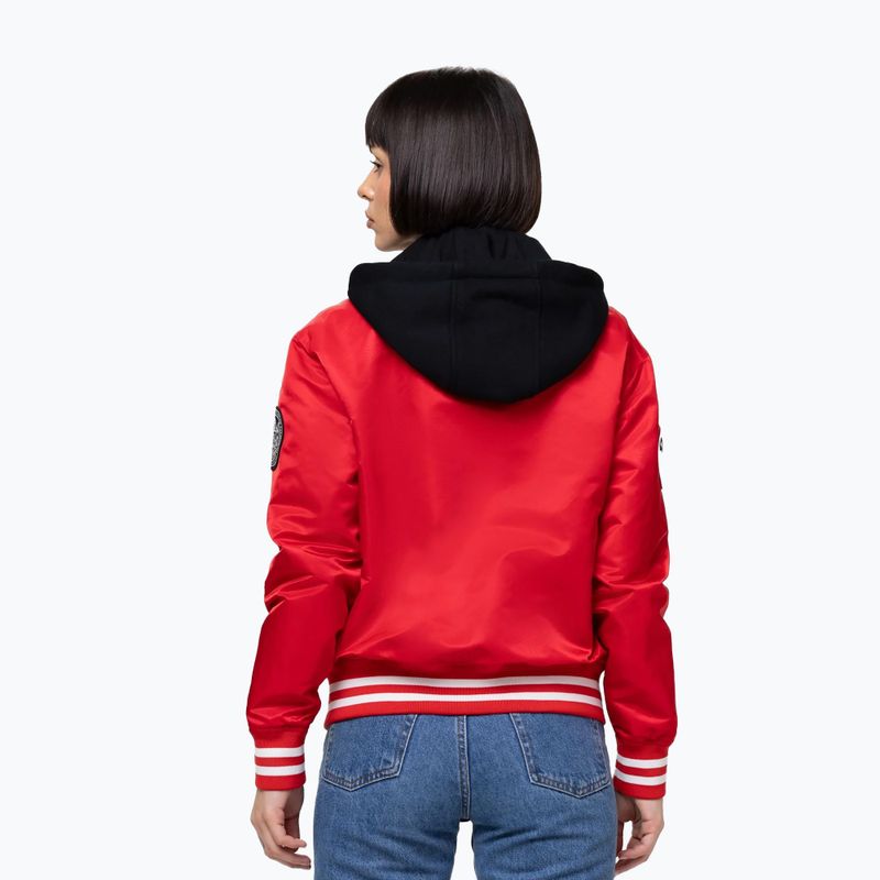 Women's jacket Pitbull Angela San Diego Hooded Varsity fluo/red 3