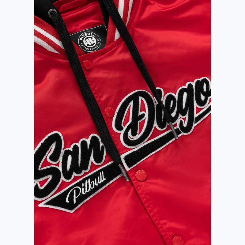 Women's jacket Pitbull Angela San Diego Hooded Varsity fluo/red 10