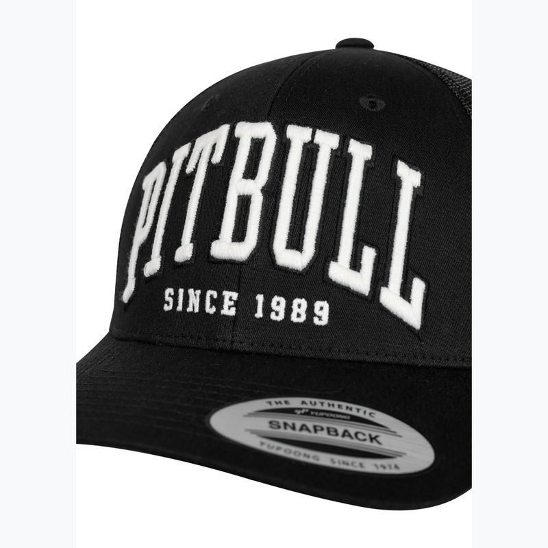 Men's baseball cap Pitbull Mesh "Pitbull Norton" Trucker Low Profile black/black 3