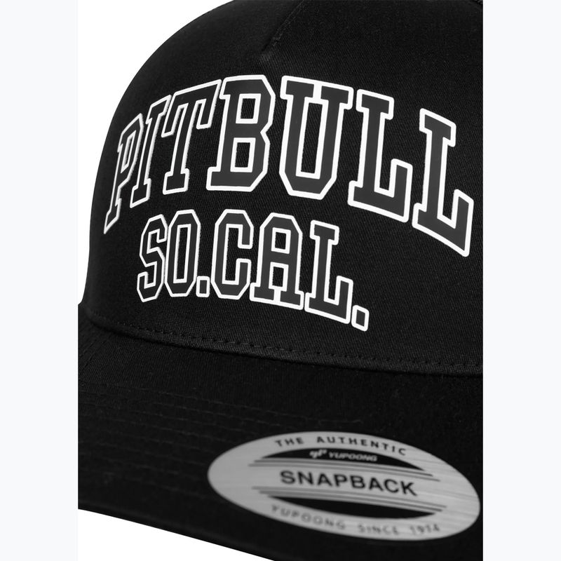 Men's baseball cap Pitbull "SO.CAL.” Retro Trucker black/black/white 3