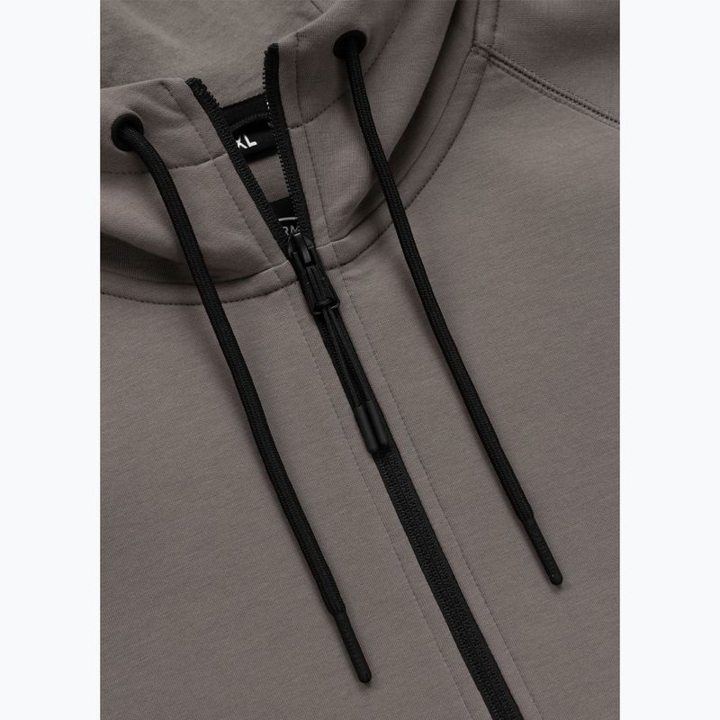 Men's sweatshirt Pitbull Dogwood Hooded Zip Sweatshirt taupe 7