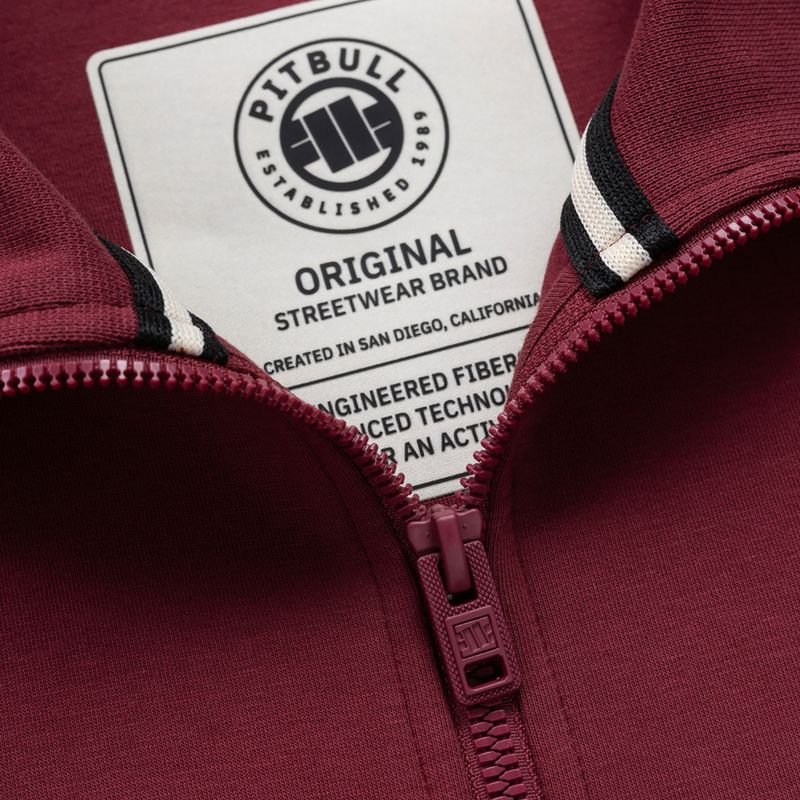 Men's sweatshirt Pitbull Sampson Zip burgundy 3