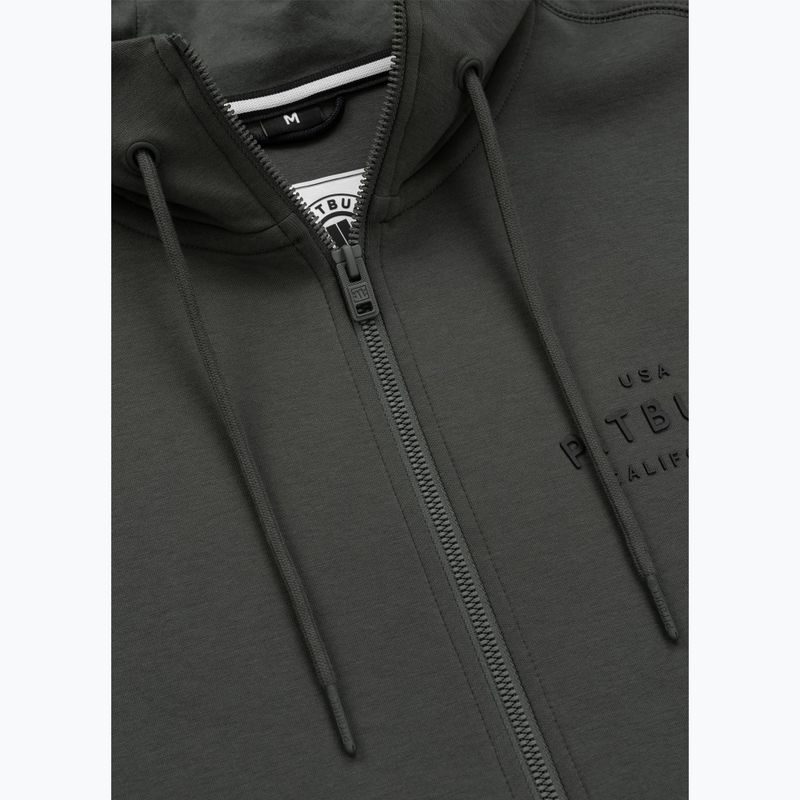 Men's sweatshirt Pitbull Sampson Hooded Zip Sweatshirt grey/green 8