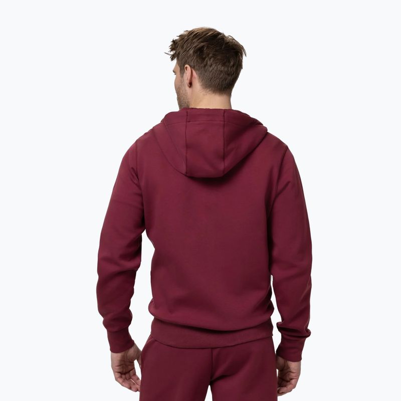 Men's sweatshirt Pitbull Sampson Hooded Zip Sweatshirt burgundy 3