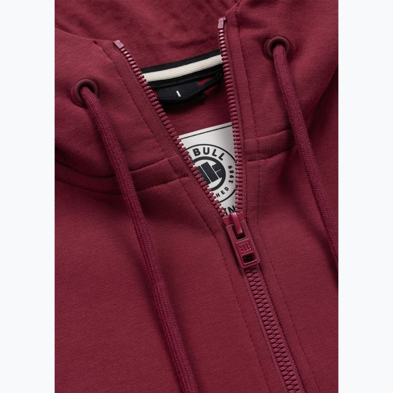 Men's sweatshirt Pitbull Sampson Hooded Zip Sweatshirt burgundy 8