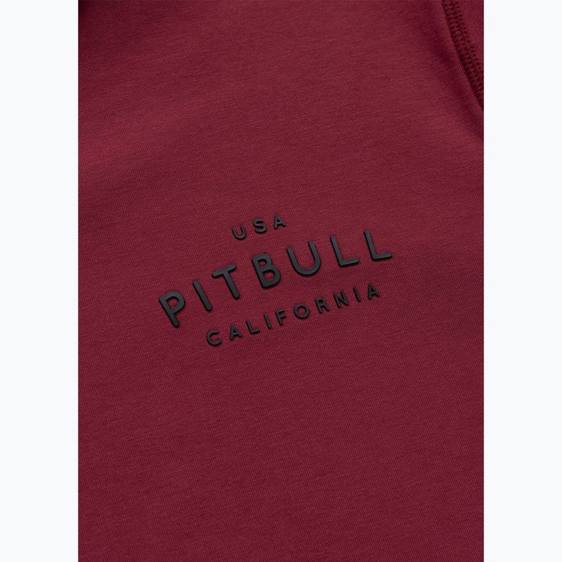 Men's sweatshirt Pitbull Sampson Hooded Zip Sweatshirt burgundy 11