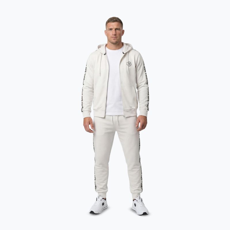 Men's sweatshirt Pitbull Tape Parker Hooded Zip off white 2