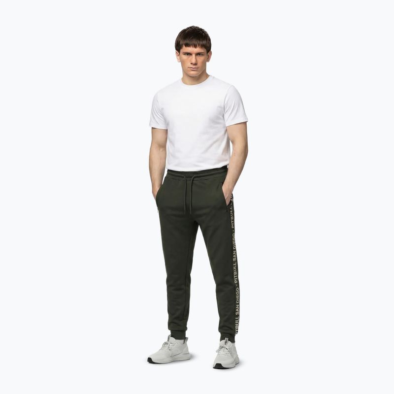 Men's trousers Pitbull Tape Parker Jogging old green 2