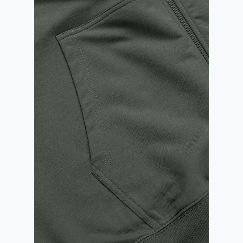 Men's sweatshirt Pitbull Nugget Small Logo Hooded Zip sage green 9
