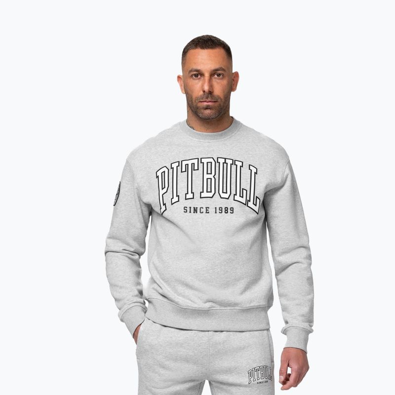 Men's sweatshirt Pitbull Badger Crewneck grey/melange 4