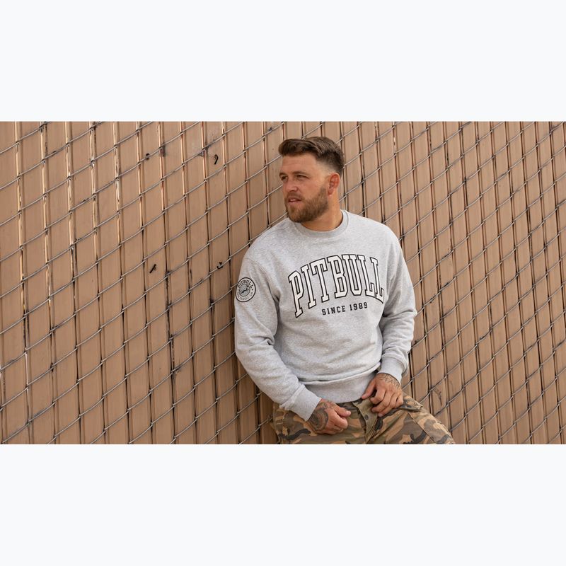 Men's sweatshirt Pitbull Badger Crewneck grey/melange 12