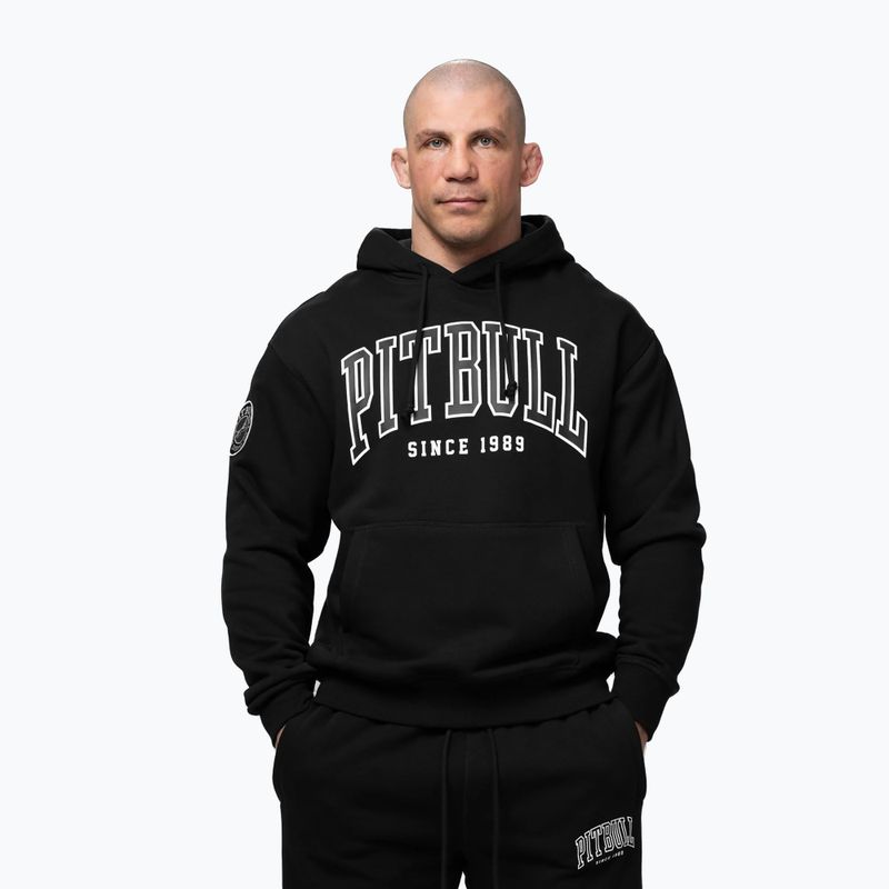 Men's sweatshirt Pitbull Badger Hooded black