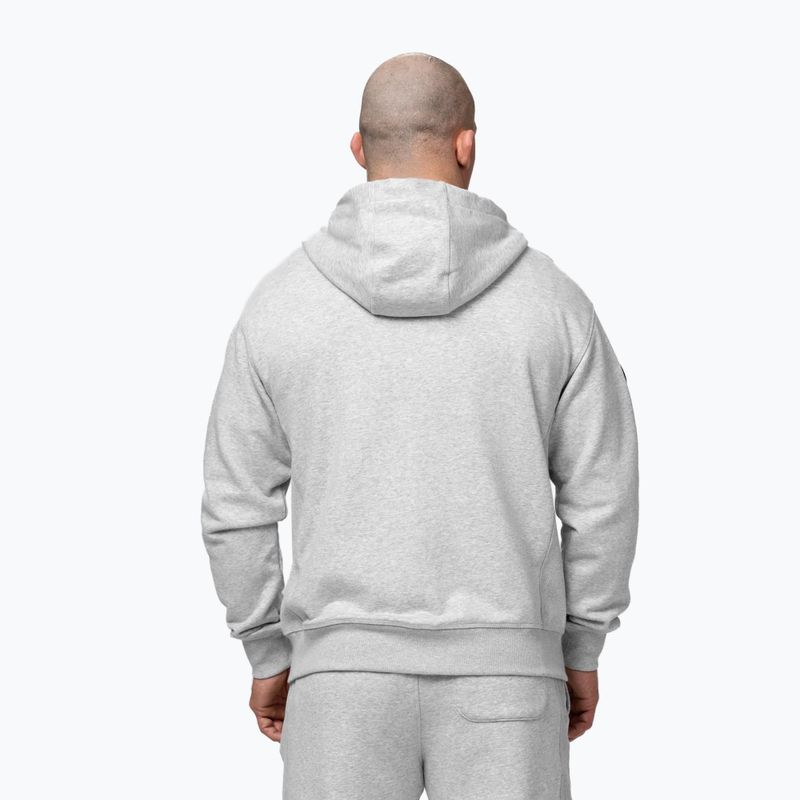Men's sweatshirt Pitbull Badger Hooded Zip grey/melange 3