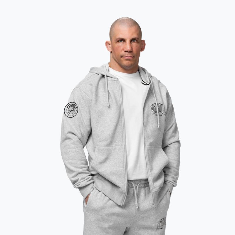 Men's sweatshirt Pitbull Badger Hooded Zip grey/melange 4
