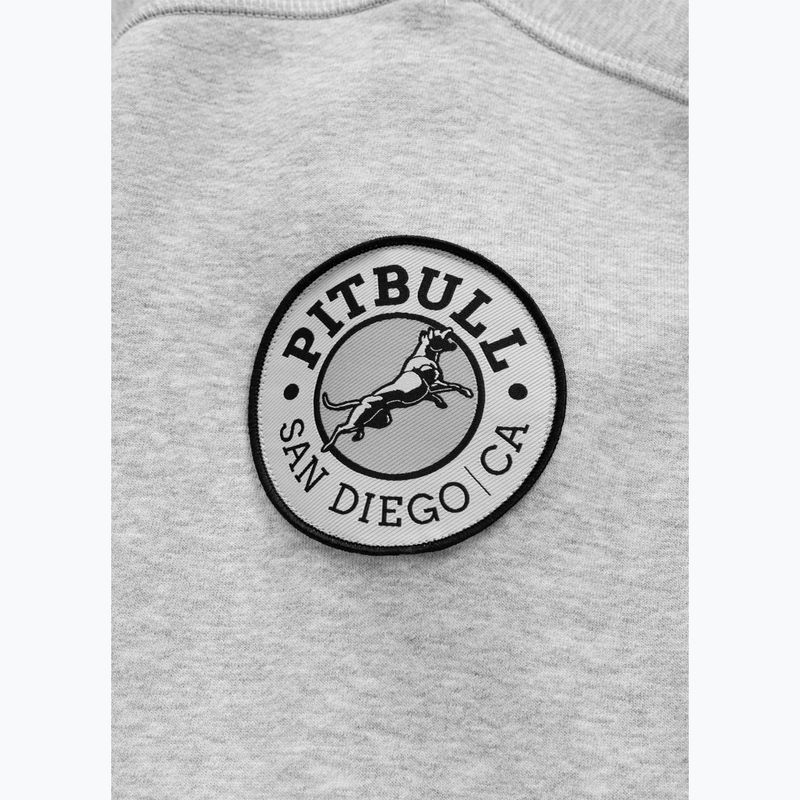 Men's sweatshirt Pitbull Badger Hooded Zip grey/melange 10