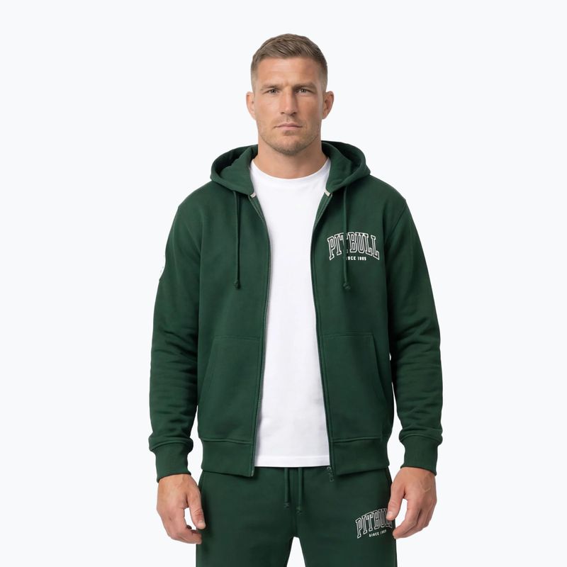 Men's sweatshirt Pitbull Badger Hooded Zip hunter/green 3