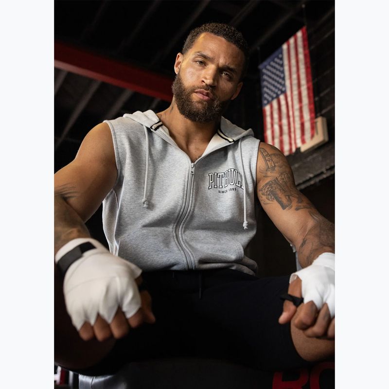 Men's sweatshirt Pitbull Badger Hooded Vest Zip grey/melange 11