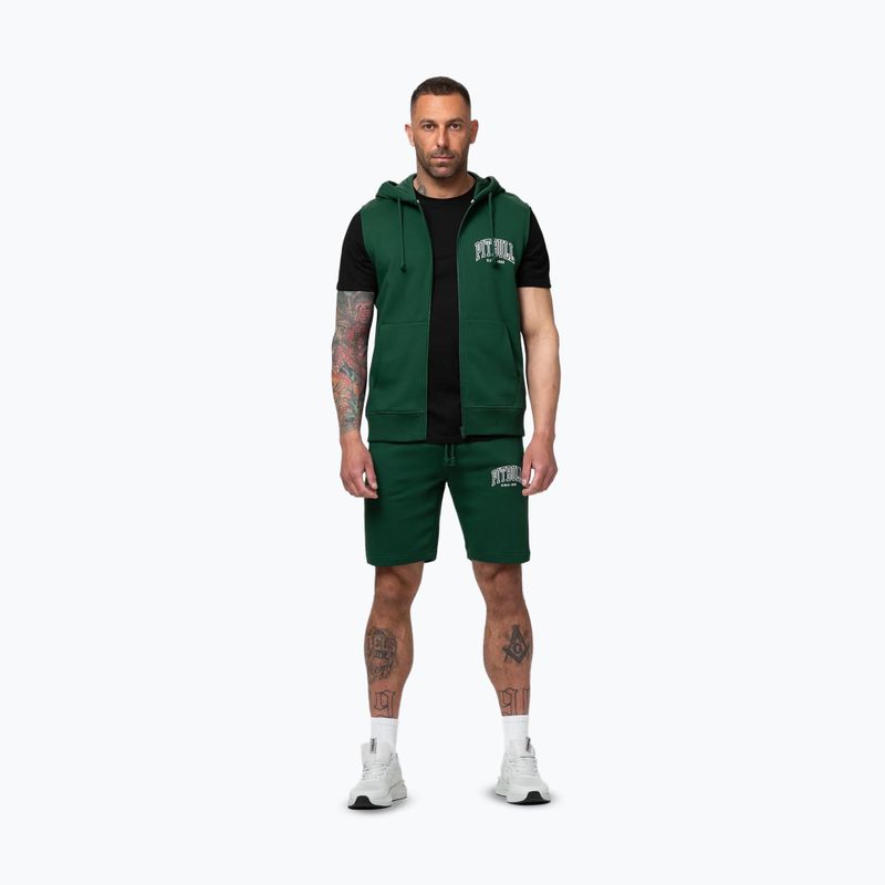 Men's sweatshirt Pitbull Badger Hooded Vest Zip hunter green 2