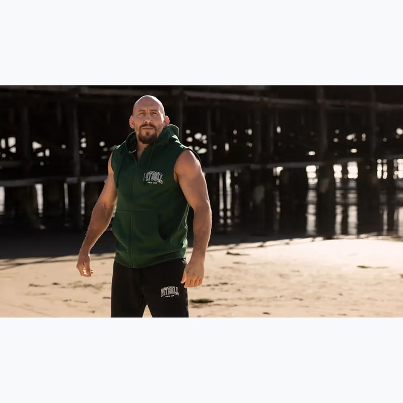 Men's sweatshirt Pitbull Badger Hooded Vest Zip hunter green 10