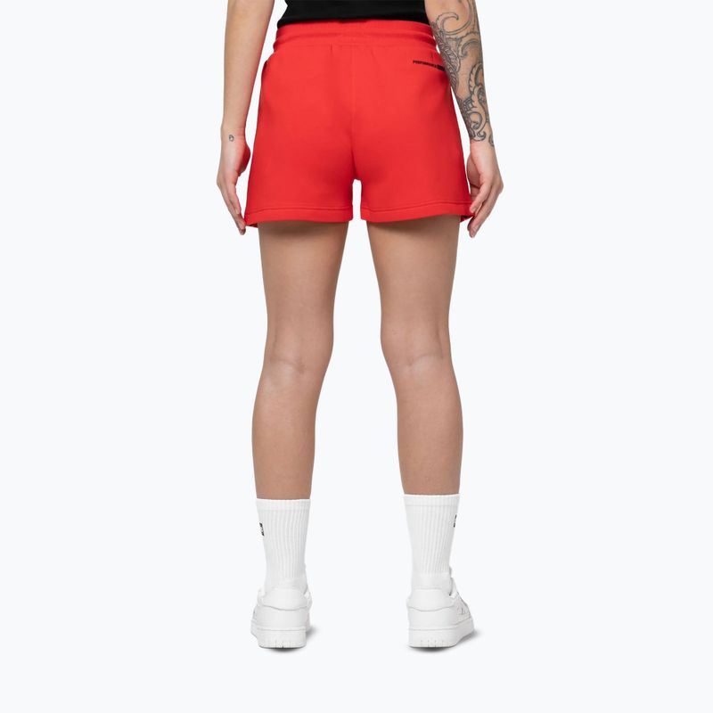 Women's shorts Pitbull Explory Tape fluo/red 3