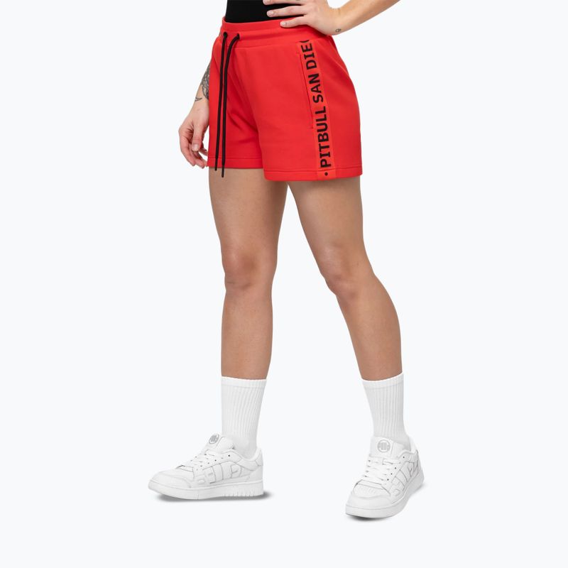 Women's shorts Pitbull Explory Tape fluo/red 4