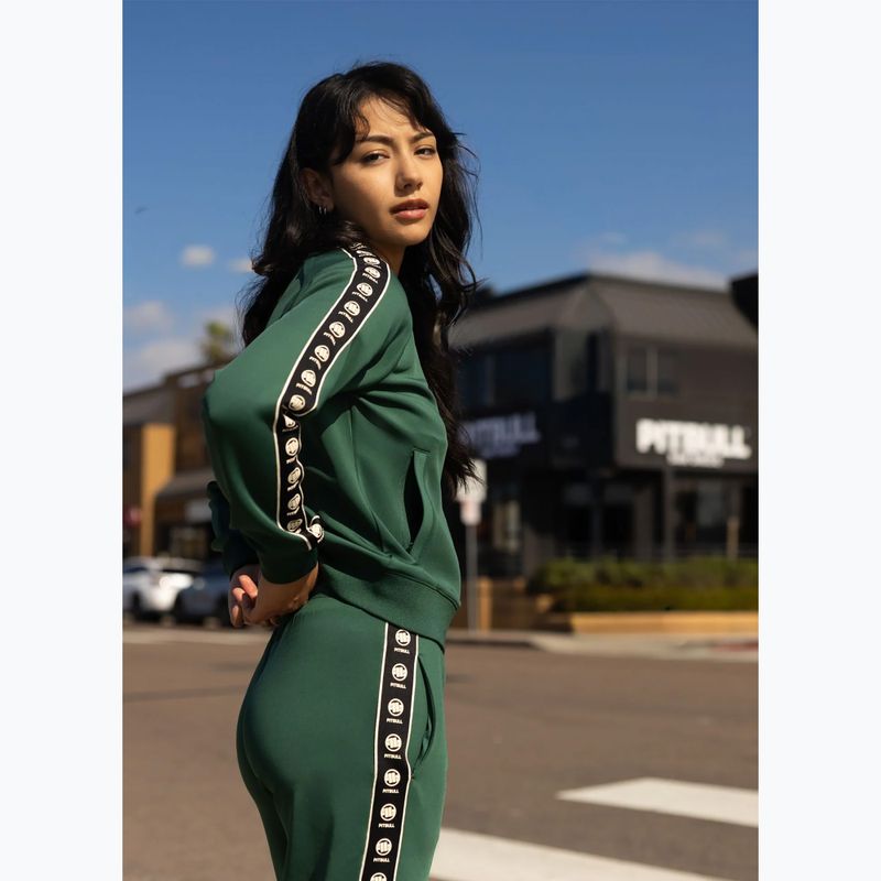 Women's sweatshirt Pitbull Verona Collar Zip bottle green 12