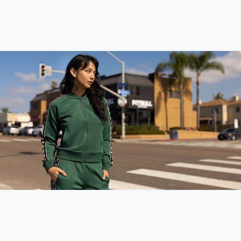Women's sweatshirt Pitbull Verona Collar Zip bottle green 13