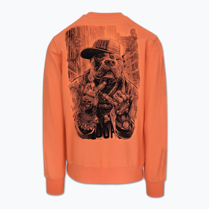 Men's sweatshirt Pitbull USA Crewneck Sweatshirt fluo orange 6