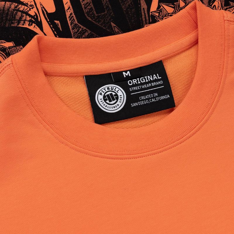 Men's sweatshirt Pitbull USA Crewneck Sweatshirt fluo orange 7