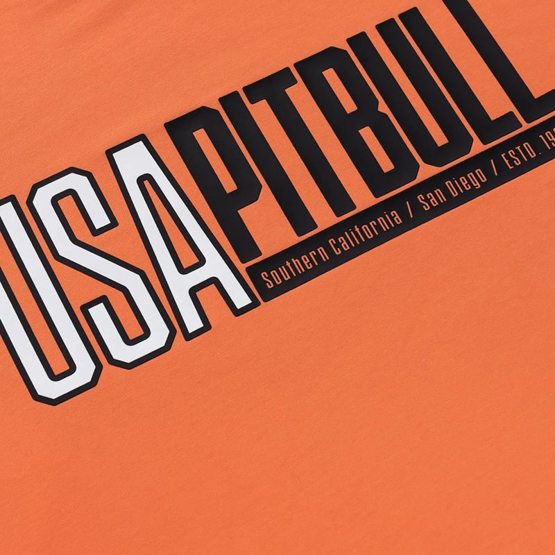 Men's sweatshirt Pitbull USA Crewneck Sweatshirt fluo orange 8