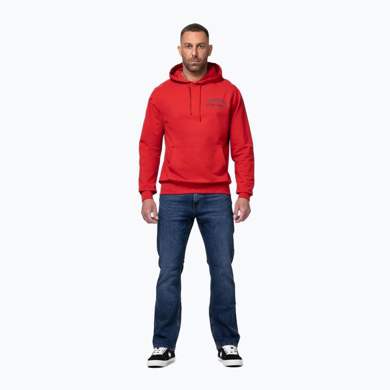 Men's sweatshirt Pitbull Strenght & Respect Sweatshirt Hooded red 2