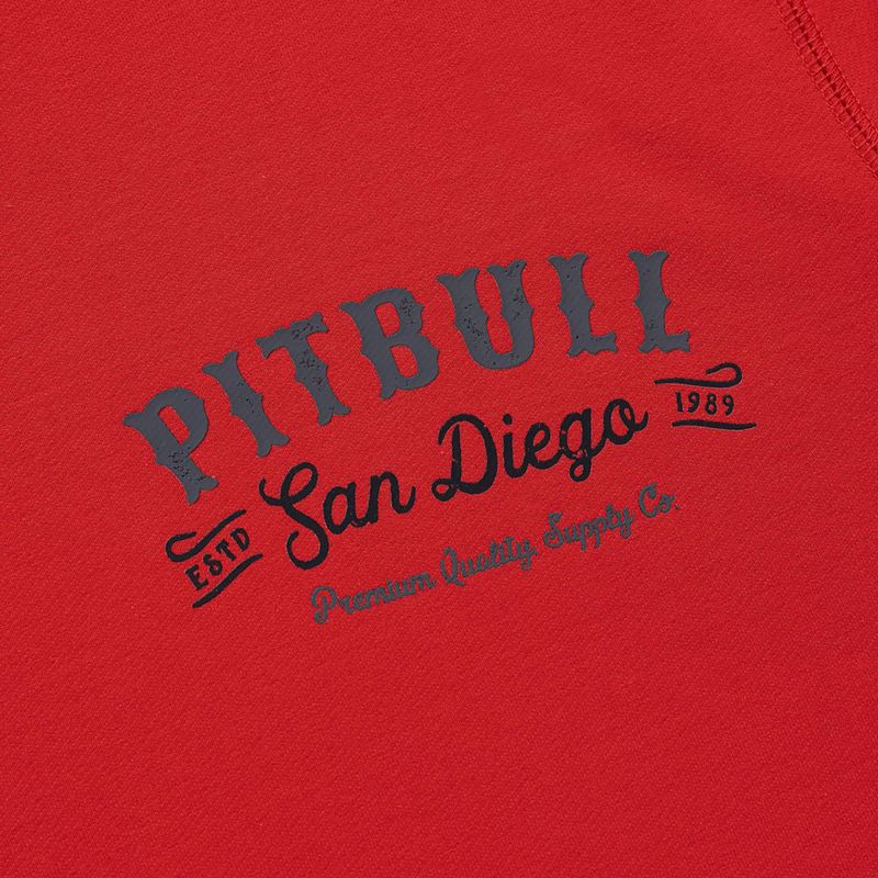 Men's sweatshirt Pitbull Strenght & Respect Sweatshirt Hooded red 8