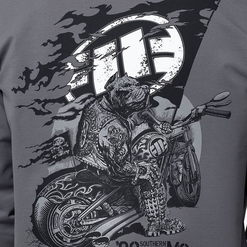 Men's sweatshirt Pitbull MC Sweatshirt Hooded graphite 4