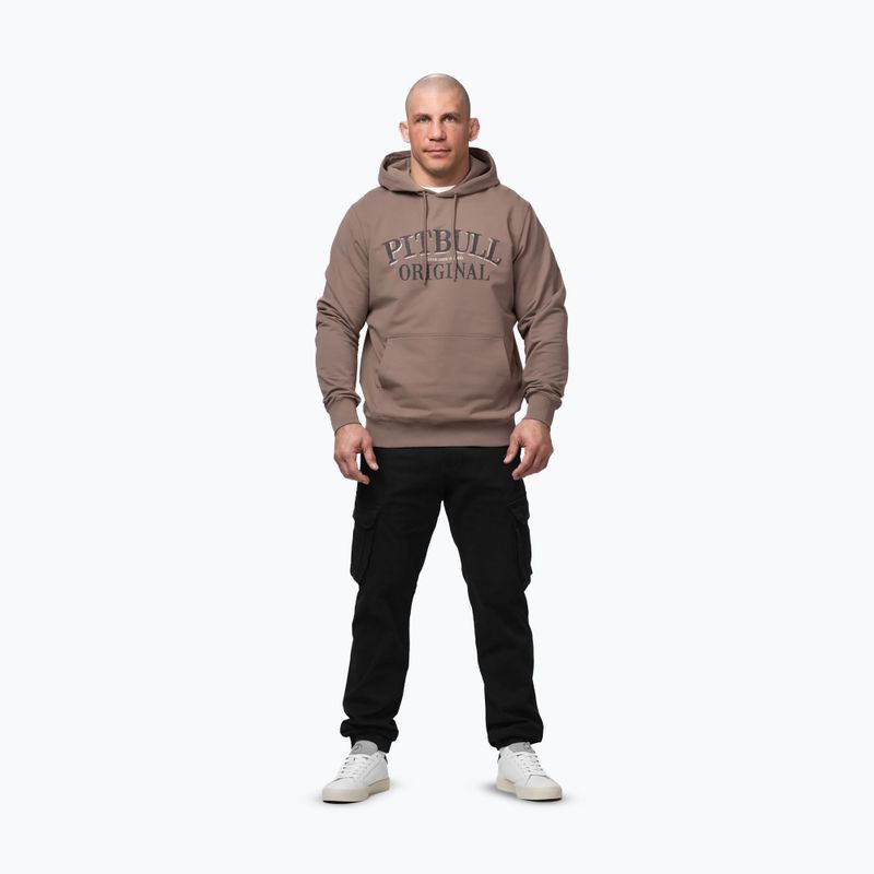 Men's sweatshirt Pitbull Midnight Sweatshirt Hooded brown savana 2