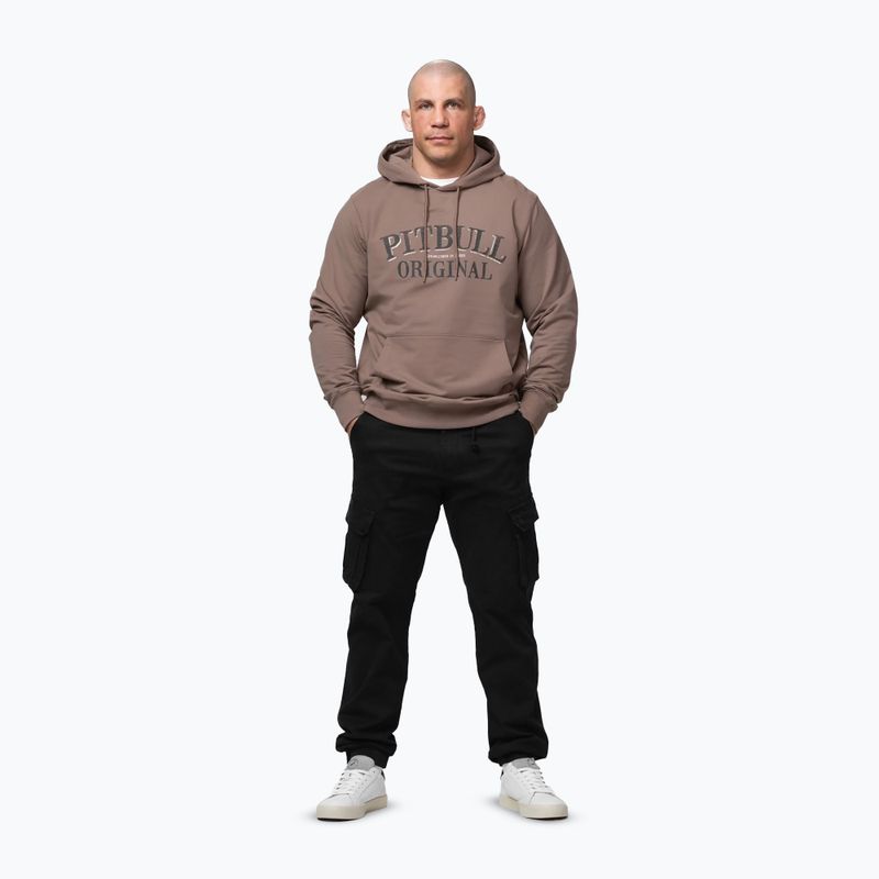 Men's sweatshirt Pitbull Midnight Sweatshirt Hooded brown savana 5