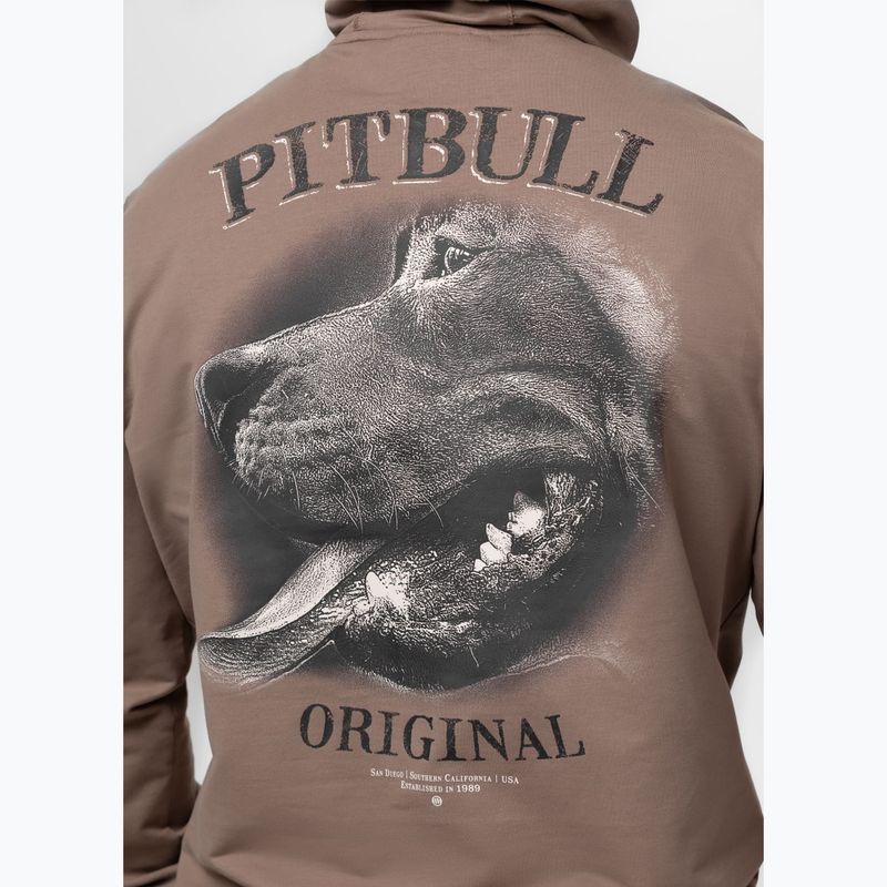 Men's sweatshirt Pitbull Midnight Sweatshirt Hooded brown savana 6